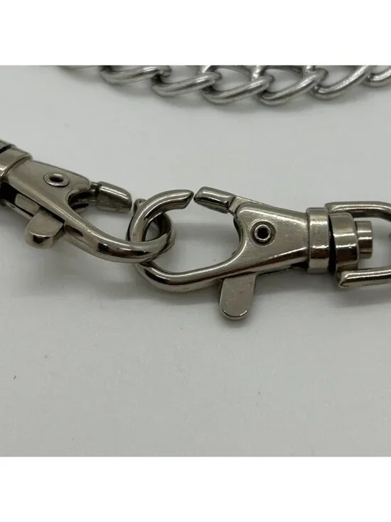 Heavy Duty Stainless Steel Wallet Chain With Clasp Hooks For Biker Jeans Or Keys - Picture 7 of 8